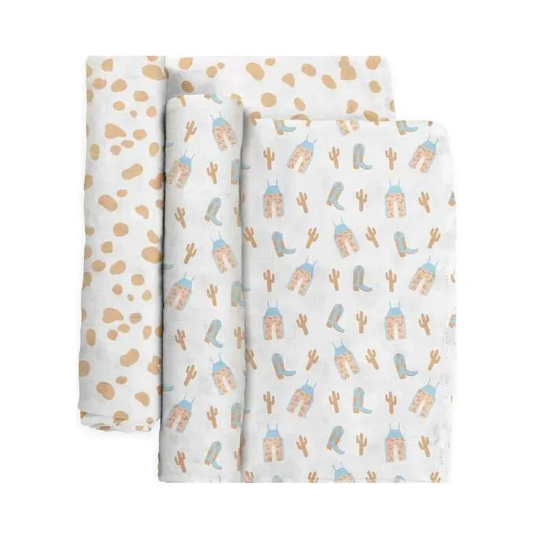 Jujube - Swaddle Blanket Set, Howdy Partner Blue - Image 3