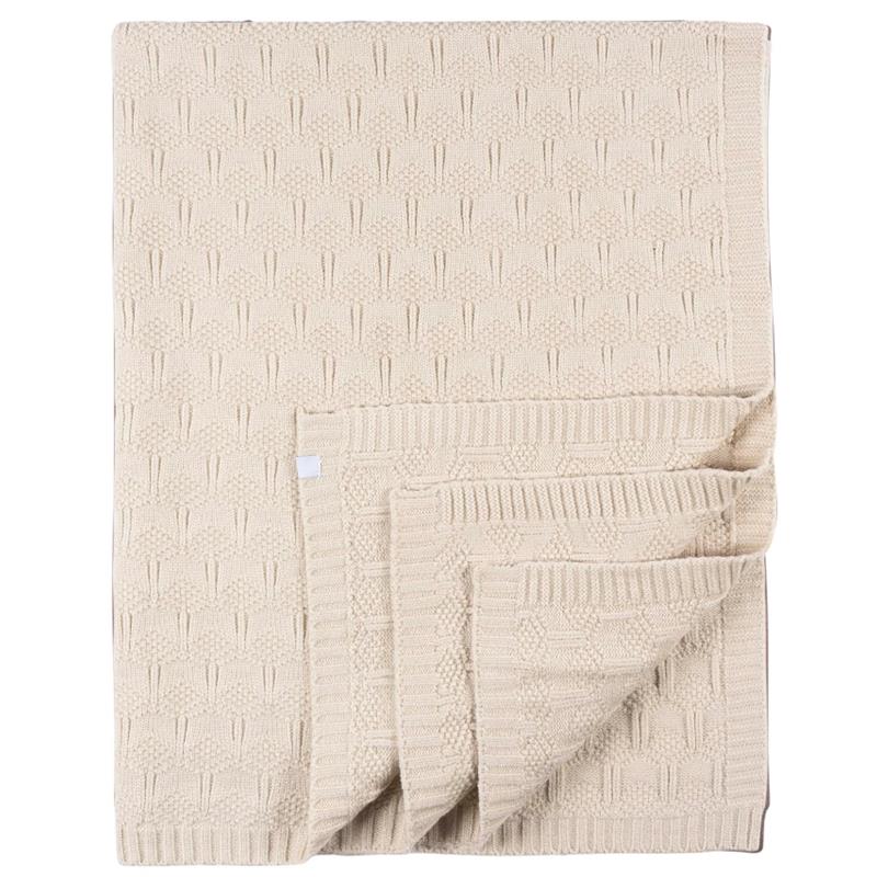 Just Born - 1Pk Sweater Knit Blanket Baby Neutral Tan