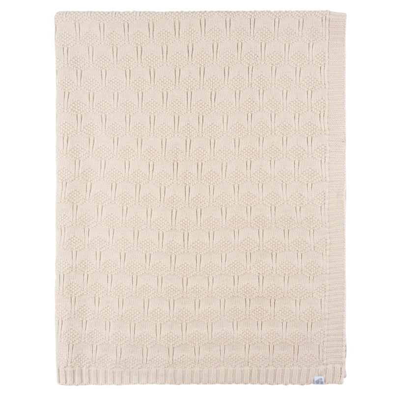 Just Born - 1Pk Sweater Knit Blanket Baby Neutral Tan - Image 2