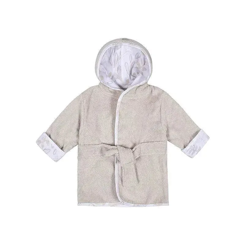 Just Born - 2Pk Robe & Bootie Set, Warm Grey - Image 4