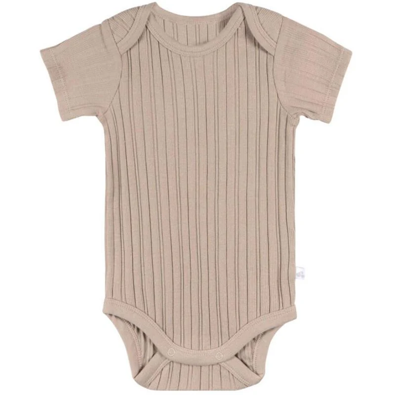 Just Born - 3Pk Baby Bodysuit Neutral Brown Prints - Image 4