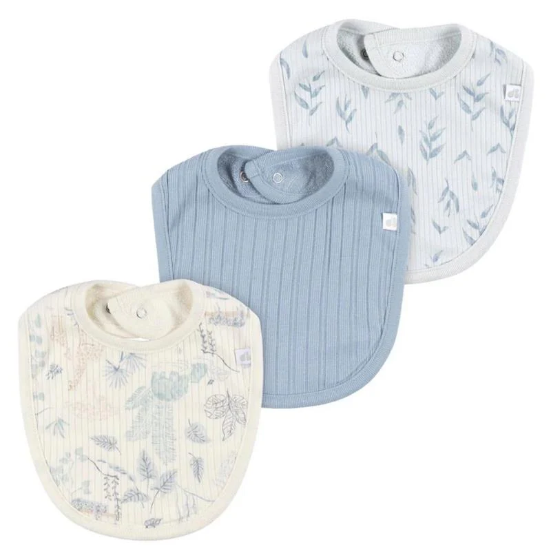 Just Born - 3Pk Bibs Boy One Size Blue