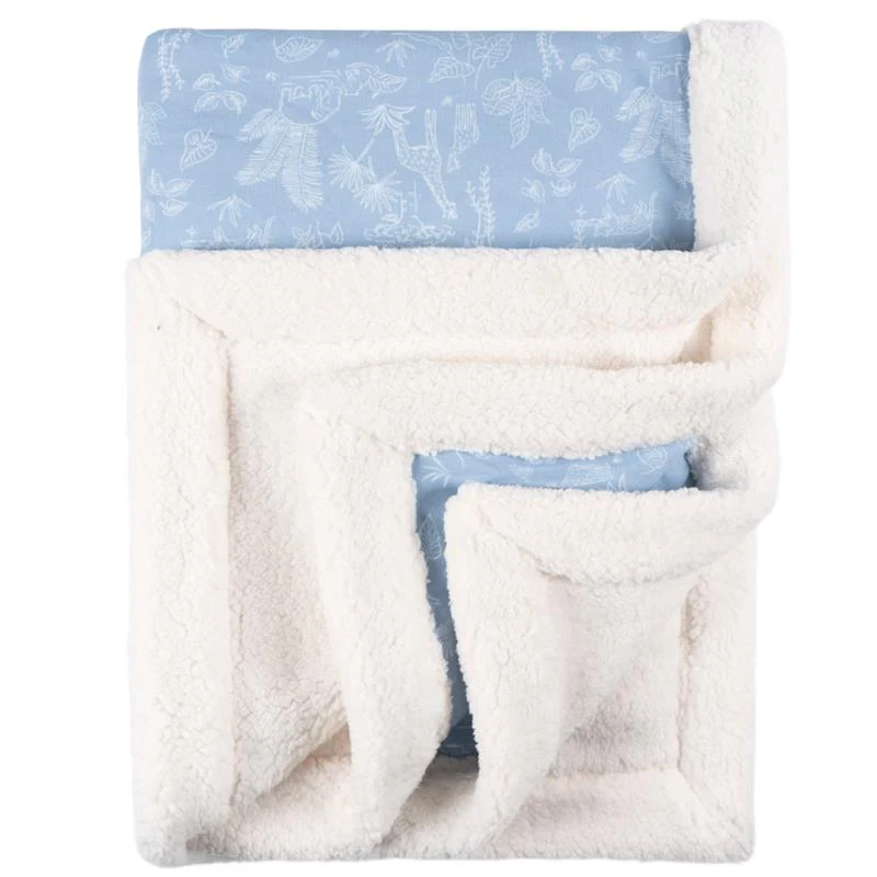 Just Born - Baby Boys Blue Jungle Plush Blanket