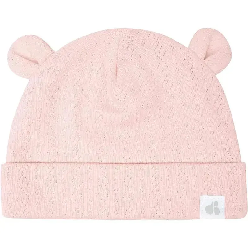 Just Born - Baby-girls 4-piece Caps & Mittens SetMittens, Dusty Pink and Floral, 0-6M - Image 4