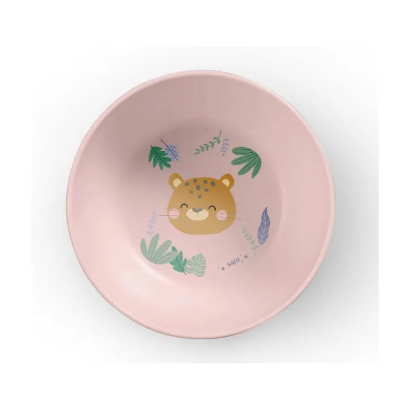 Kalencom - Jungle Cheetahs 5 Piece Feeding Set, Pink - Image 3