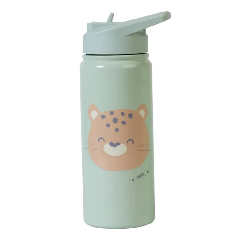 Kalencom - Thermos Bottle With Straw 16.9 Fl Oz, Cheetah