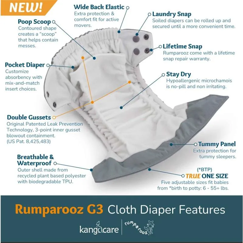 Kanga Care - Rumparooz G3 One Size Pocket Cloth Diaper, Harmony - Image 2