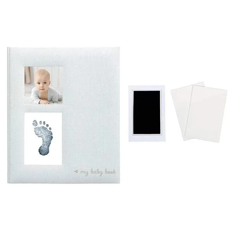 Kate & Milo - Linen Babybook With Print And Ink Pad - Image 4