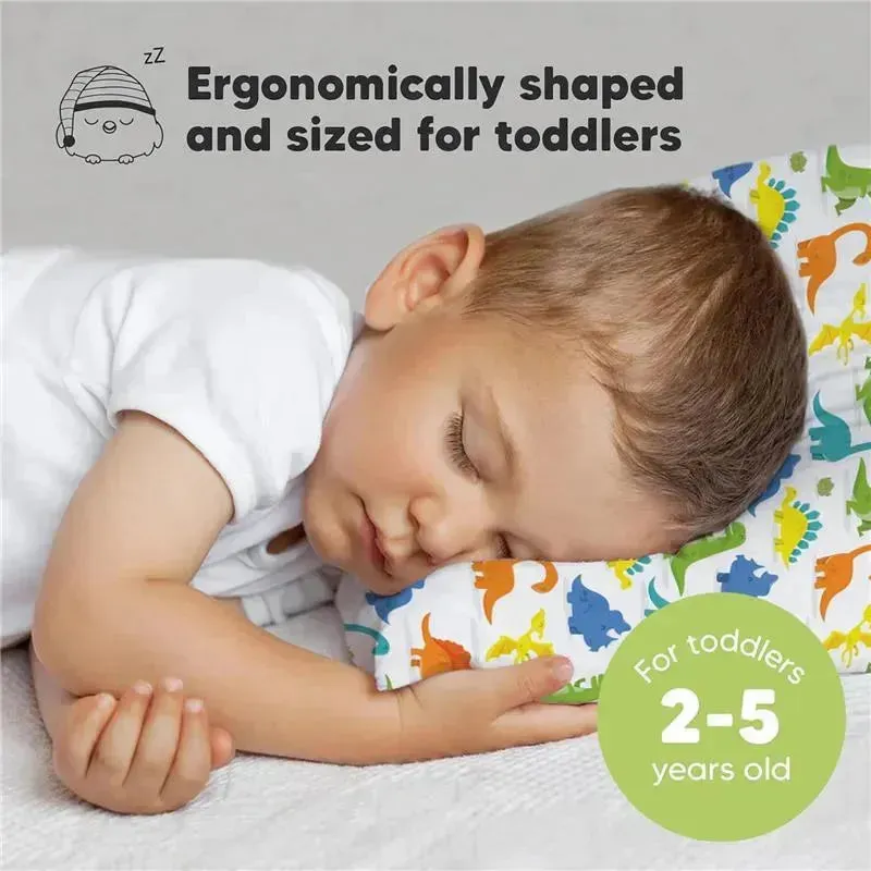 Keababies - 13X18 Toddler Pillow With Pillowcase, Happy Dino - Image 4