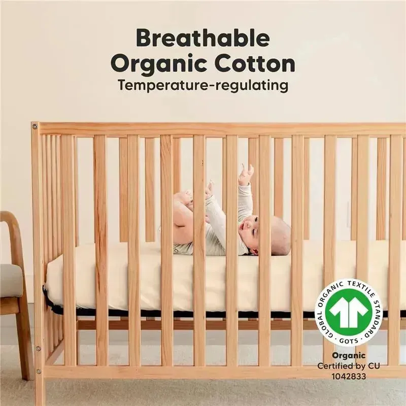 Keababies - 2-Pack Organic Cotton Fitted Crib Sheet, Pecan - Image 7
