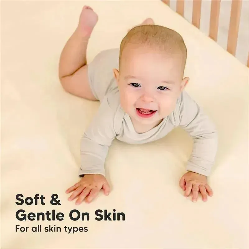 Keababies - 2-Pack Organic Cotton Fitted Crib Sheet, Pecan - Image 8