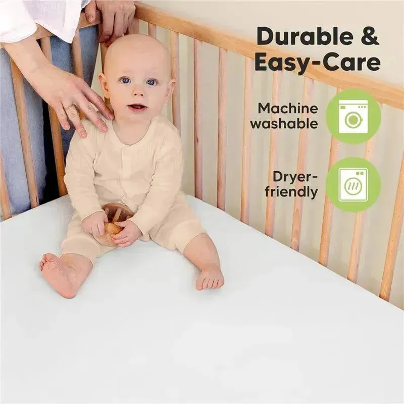 Keababies - 2-Pack Organic Cotton Fitted Crib Sheet, Rose - Image 7
