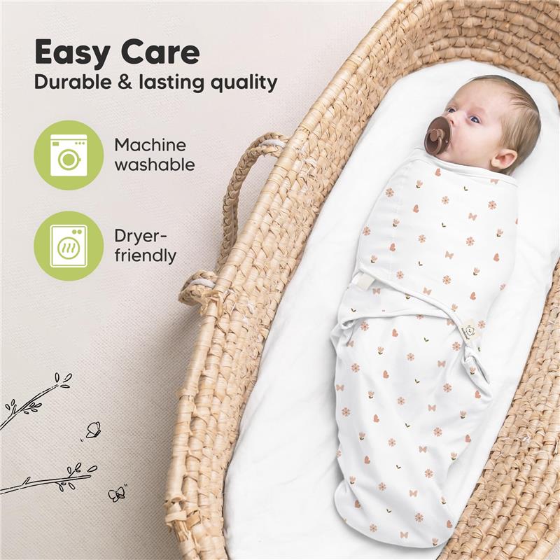 Keababies - 3Pk Soothe Baby Swaddles, Sleep Sack For Newborns, Butterflies 0/3M - Image 7