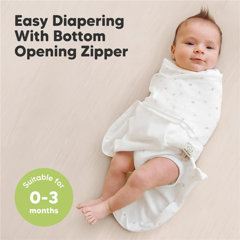 Keababies - 3Pk Soothe Zippy Baby Swaddles, Newborn Sleep Sack, Forest Grey - Image 2