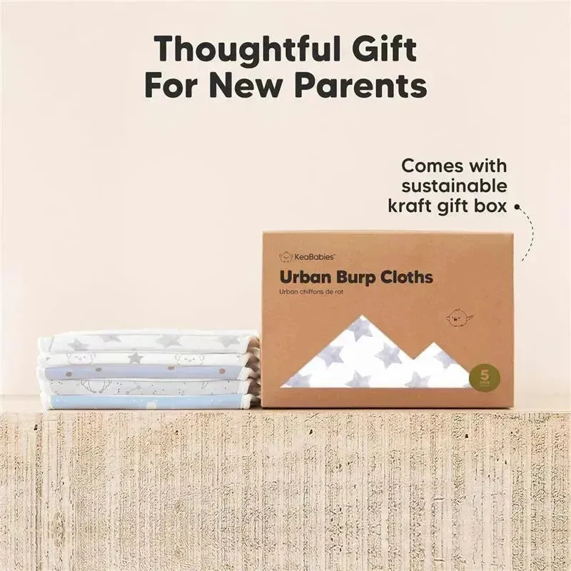 Keababies - 5-Pack Urban Burp Cloths, Constellation - Image 8