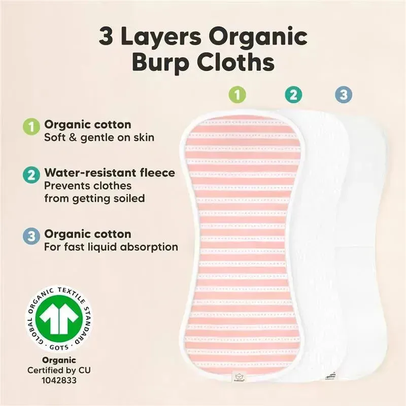 Keababies - 5-Pack Urban Burp Cloths, Sweet Charm - Image 6