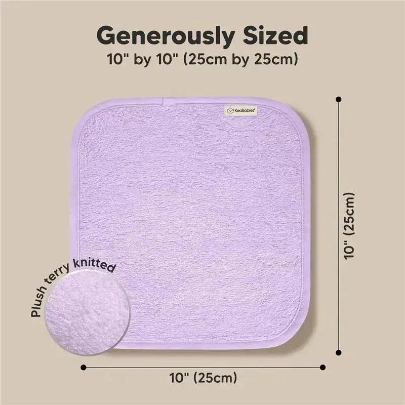Keababies - 6-Pack Baby Wash Cloths, Soft Lilac - Image 3