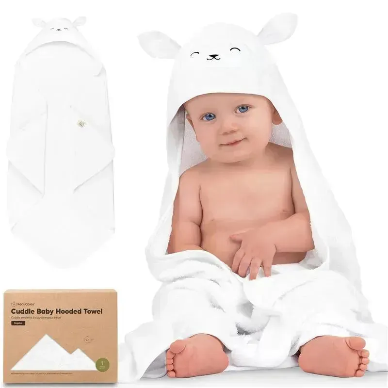 Keababies - Cuddle Baby Hooded Towel, Lamb
