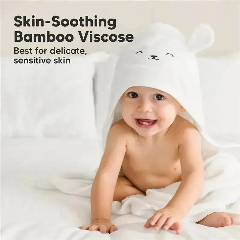 Keababies - Cuddle Baby Hooded Towel, Lamb - Image 2