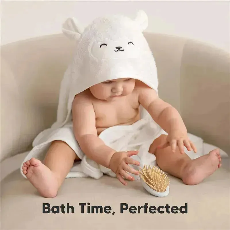 Keababies - Cuddle Baby Hooded Towel, Lamb - Image 8
