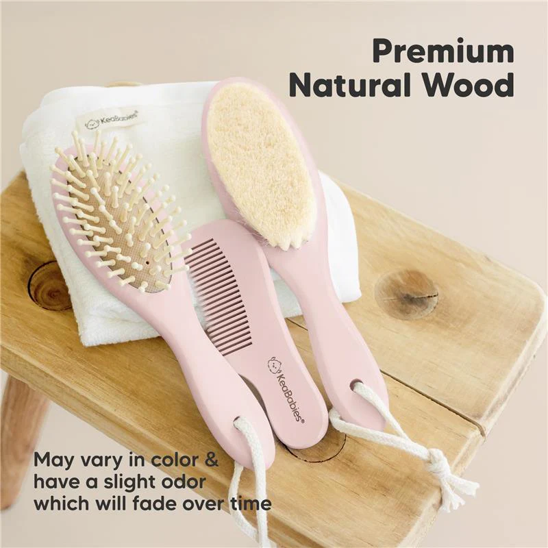 Keababies - Hair Brush And Comb Set, Blush - Image 7
