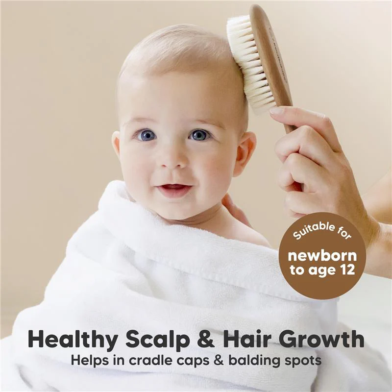 Keababies - Hair Brush & Comb Set, Dark Walnut - Image 3
