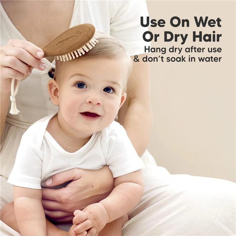 Keababies - Hair Brush & Comb Set, Dark Walnut - Image 6