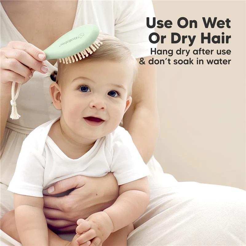 Keababies - Hair Brush & Comb Set, Sage - Image 6