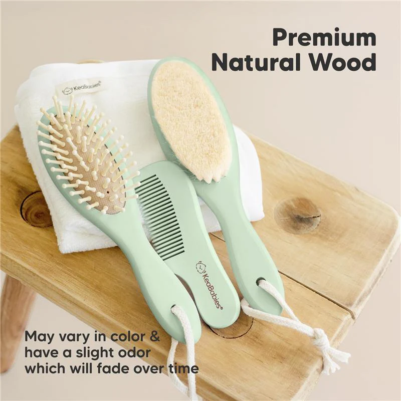 Keababies - Hair Brush & Comb Set, Sage - Image 7