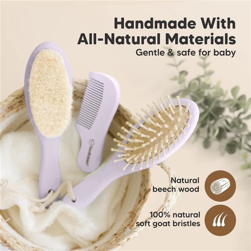Keababies - Hair Brush & Comb Set, Thistle - Image 4