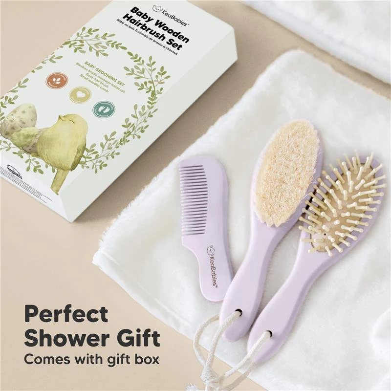 Keababies - Hair Brush & Comb Set, Thistle - Image 9