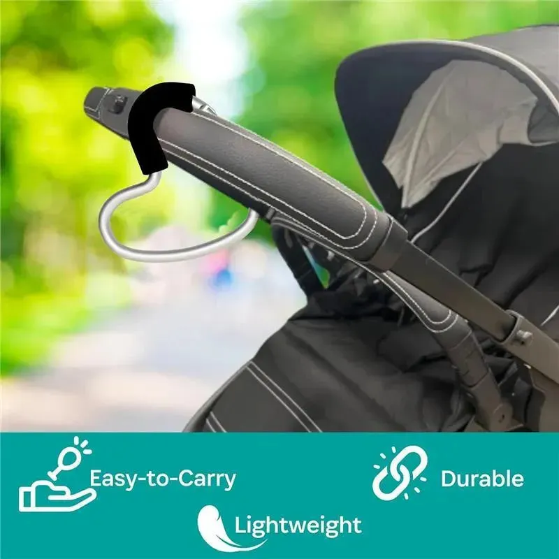 Kidco - BUGGY HEART HOOK by BUGGYGEAR, Black Foam/Silver Aluminum - Image 4