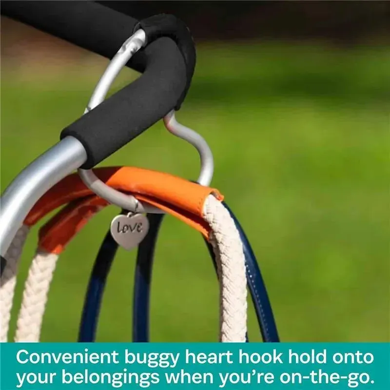 Kidco - BUGGY HEART HOOK by BUGGYGEAR, Black Foam/Silver Aluminum - Image 6