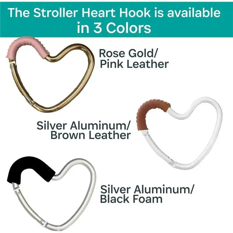 Kidco - BUGGY HEART HOOK by BUGGYGEAR, Rose Gold/Pink Leather - Image 3