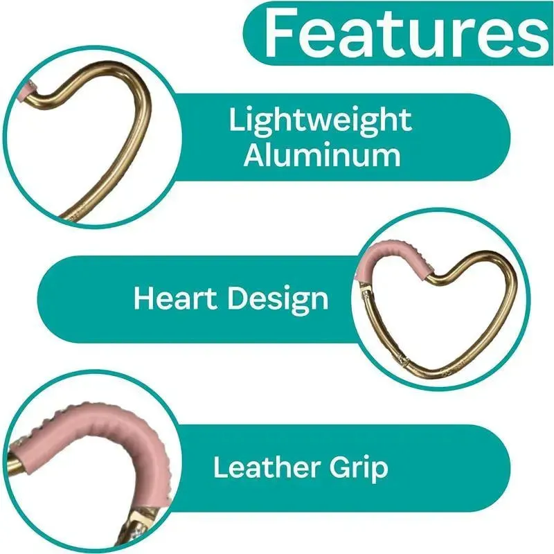 Kidco - BUGGY HEART HOOK by BUGGYGEAR, Rose Gold/Pink Leather - Image 7