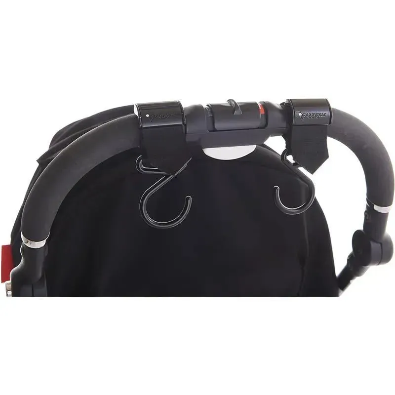 Kidco - Buggygear Premium Anti-Slip Boutique Buggy Hooks, Matte Black, Set of 2 - Image 3