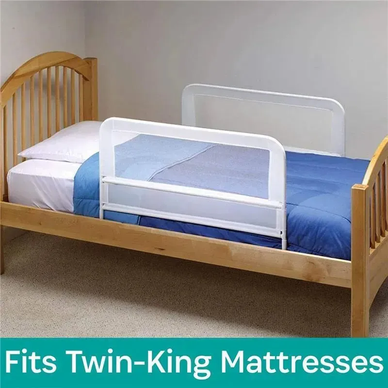 Kidco - Children's Toddler Mesh 39 Inches Long Bed Rail Guard, White - Image 2