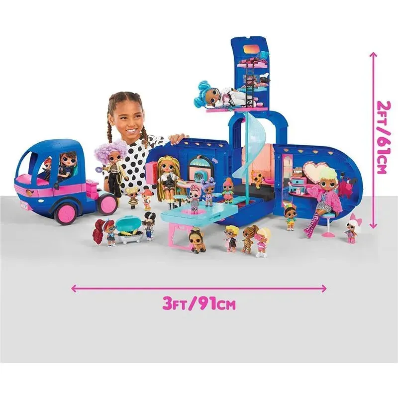 Kidfocus - LOL Surprise OMG 4-in-1 Glamper Fashion Camper with 55+ Surprises, Electric Blue - Image 3