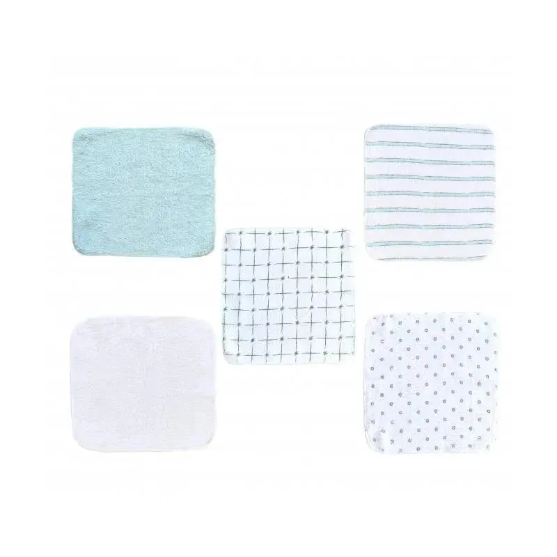Kidicomfort 12Pck Blue Cotton Baby Washcloths - Image 3