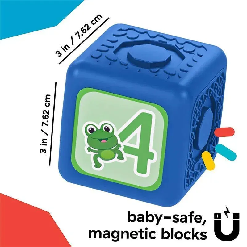 Kids II - Baby Einstein Connectables 6 Piece Set STEAM Learning Magnetic Blocks - Image 4