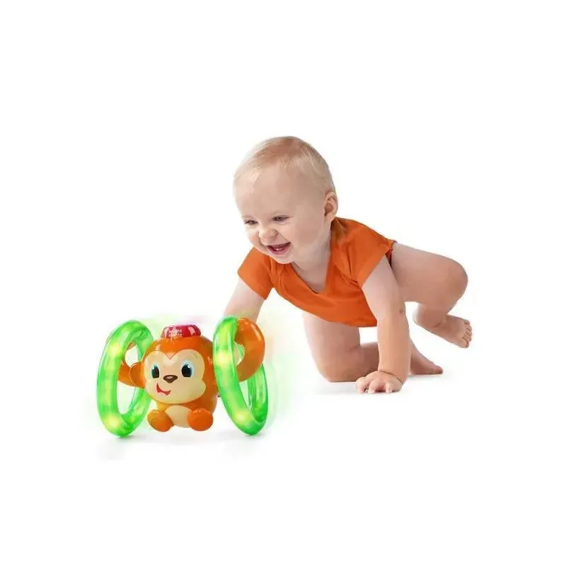 Kids II - Bright Starts Roll & Glow Monkey Crawling Baby Toy - Image 4