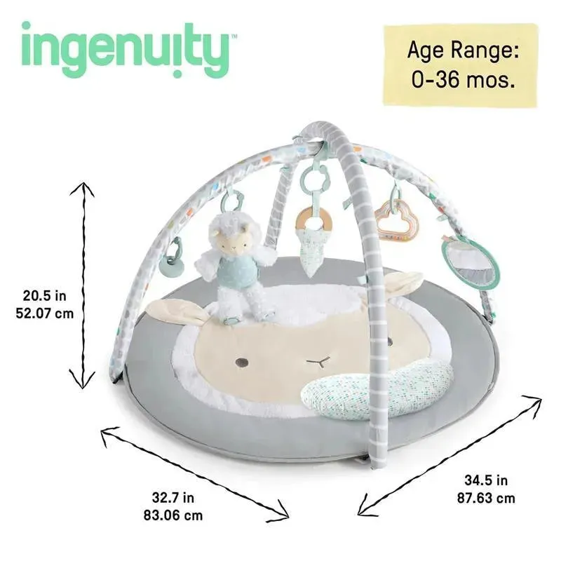 Ingenuity - Sheppy’s Spot Ultra Plush Baby Activity Gym & Tummy Time Mat - Image 3