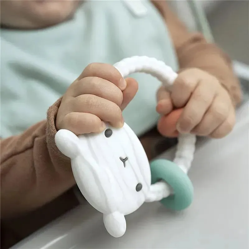 Ingenuity - Soothing Sheppy Baby Teether Toy with Activity Rings - Image 2
