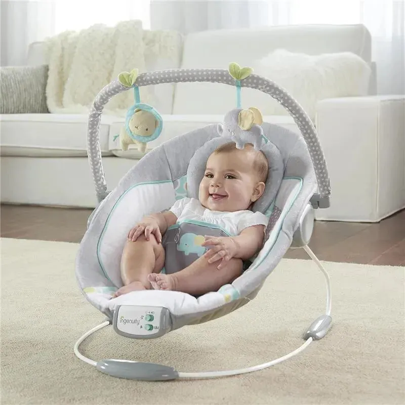 Ingenuity - Soothing Baby Bouncer Infant Seat with Vibrations, Morrison - Image 2