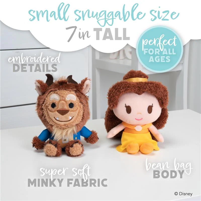 KIDS PREFERRED - Disney Baby Cuteeze Beauty and The Beast Belle and Beast Stuffed Animal Plush Toys - Image 3