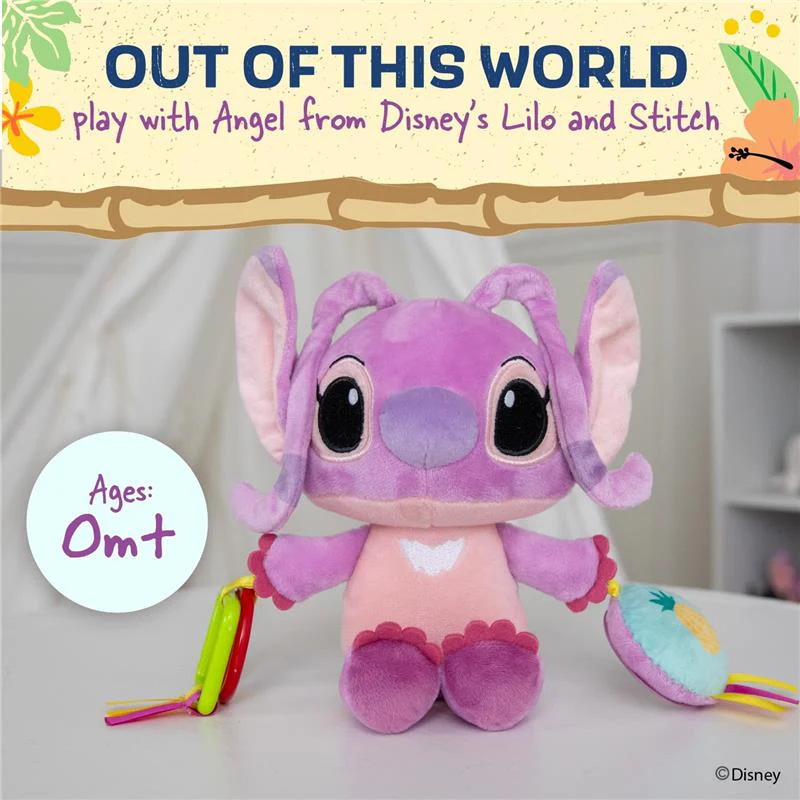 Kids Preferred Disney Baby Lilo and Stitch Angel On The Go Activity Toy with Teether Rings - Image 4