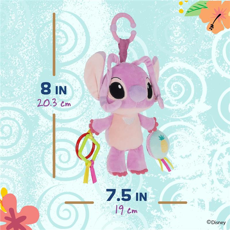 Kids Preferred Disney Baby Lilo and Stitch Angel On The Go Activity Toy with Teether Rings - Image 5