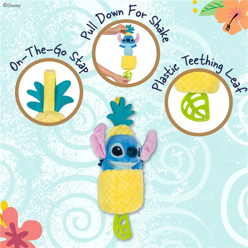 KIDS PREFERRED - Disney Baby Lilo and Stitch Toys Stitch Pulldown Pineapple Ziggle Sensory Toy - Image 3