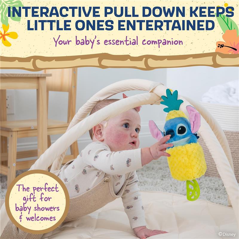 KIDS PREFERRED - Disney Baby Lilo and Stitch Toys Stitch Pulldown Pineapple Ziggle Sensory Toy - Image 4