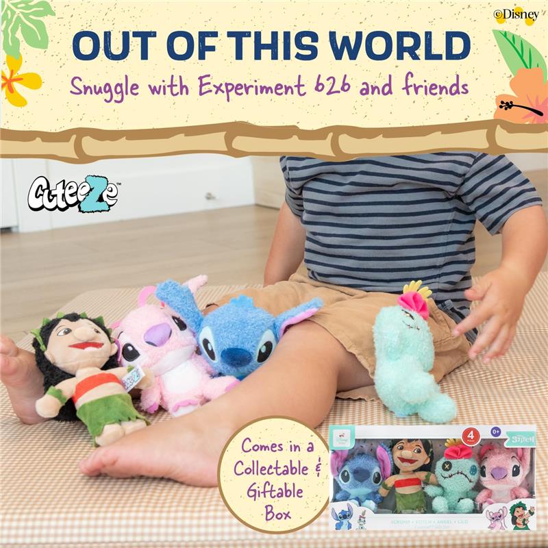 KIDS PREFERRED - Disney Baby Lilo & Stitch 4 Piece Cuteeze Gift Set Plush Collector Set of Stuffed Animals - Image 3